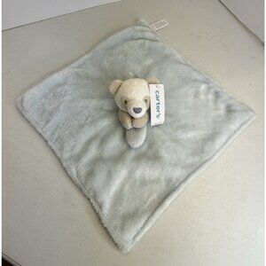 Carters Plush Blue Tan BABY PANDA Bear Stripes Security Blanket Lovey Toy #68325